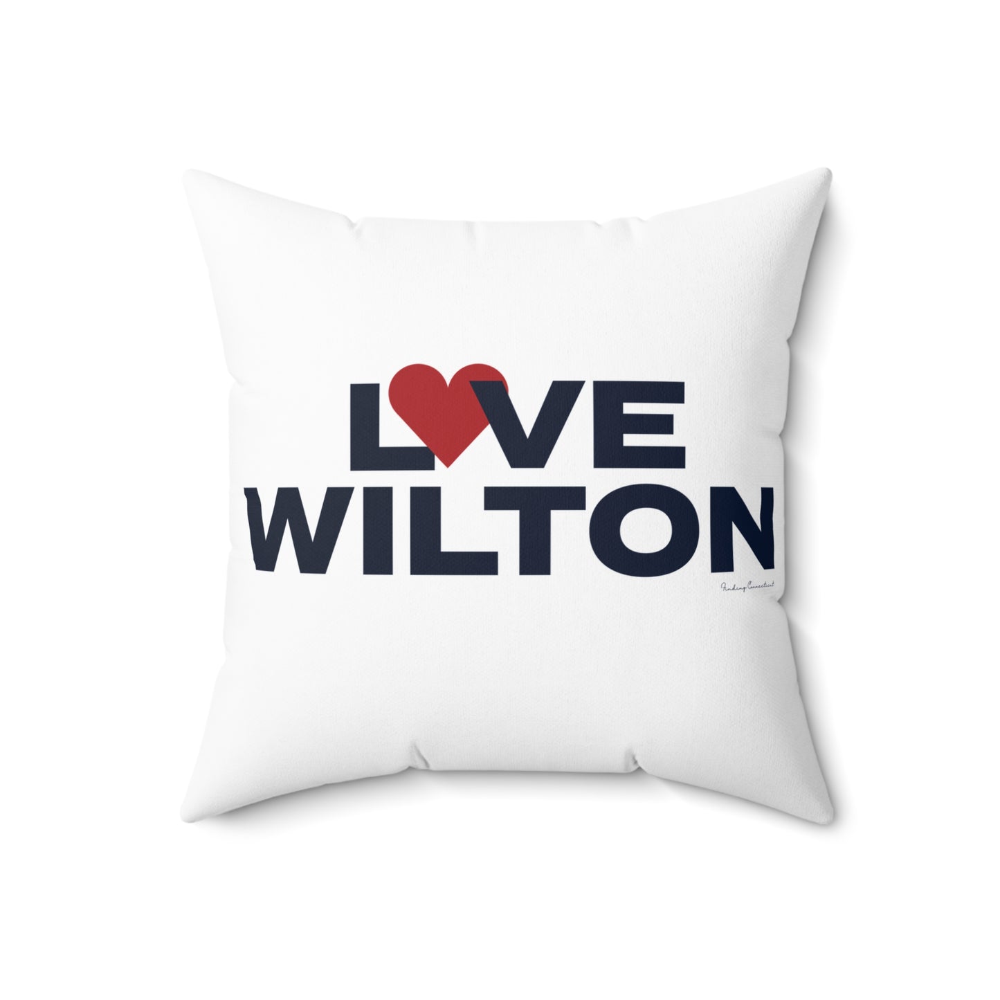 Love Wilton Spun Polyester Square Pillow
