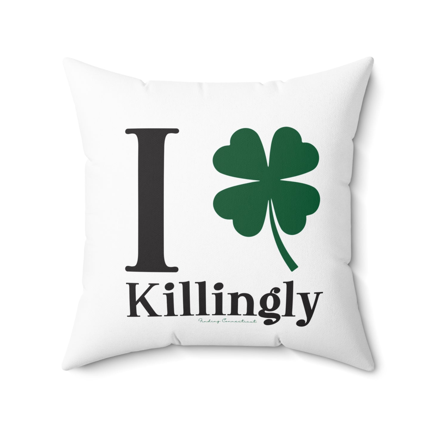 I Clover Killingly Spun Polyester Square Pillow