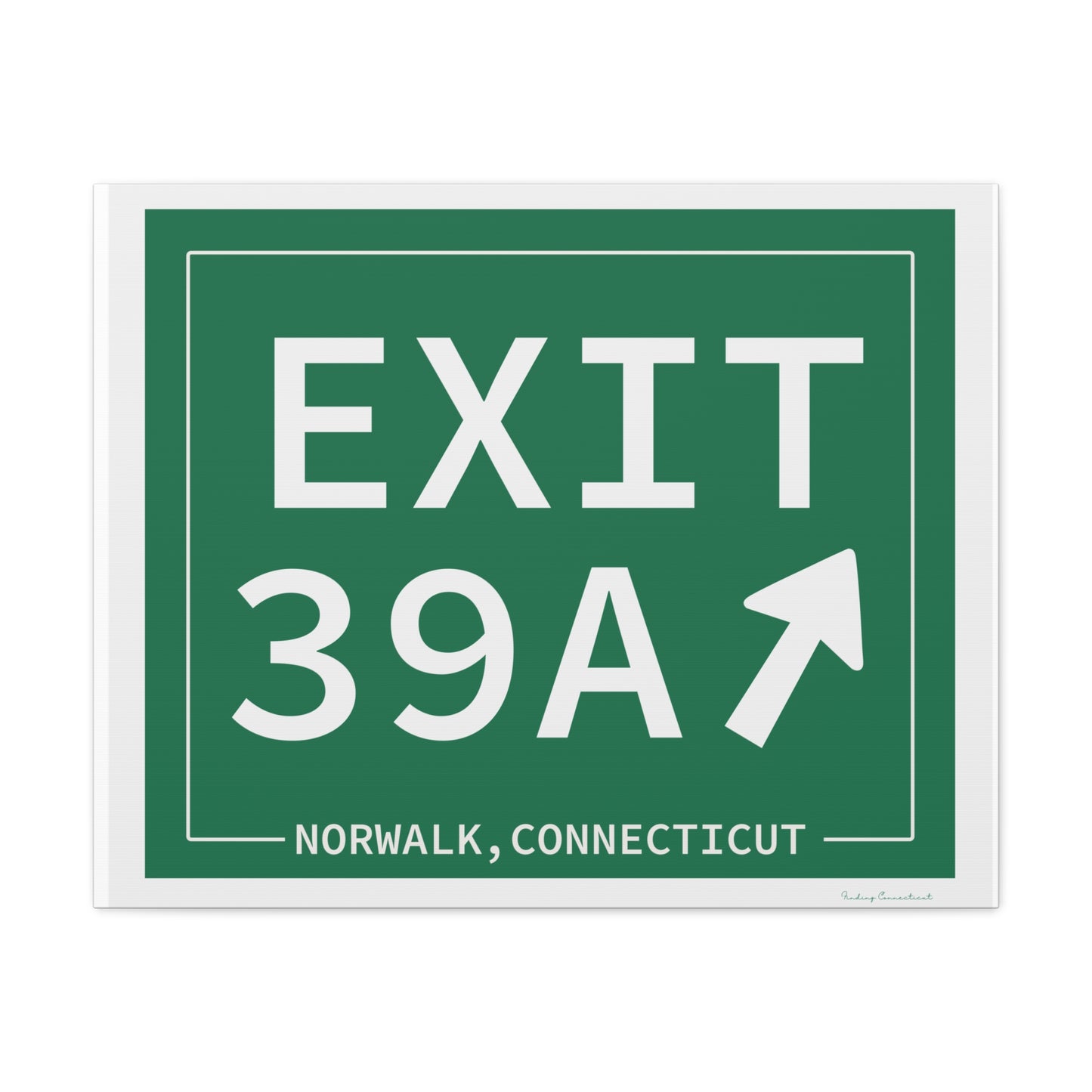 Vintage Exit 39A Merritt Parkway Sign Matte Canvas, Stretched, 1.25"