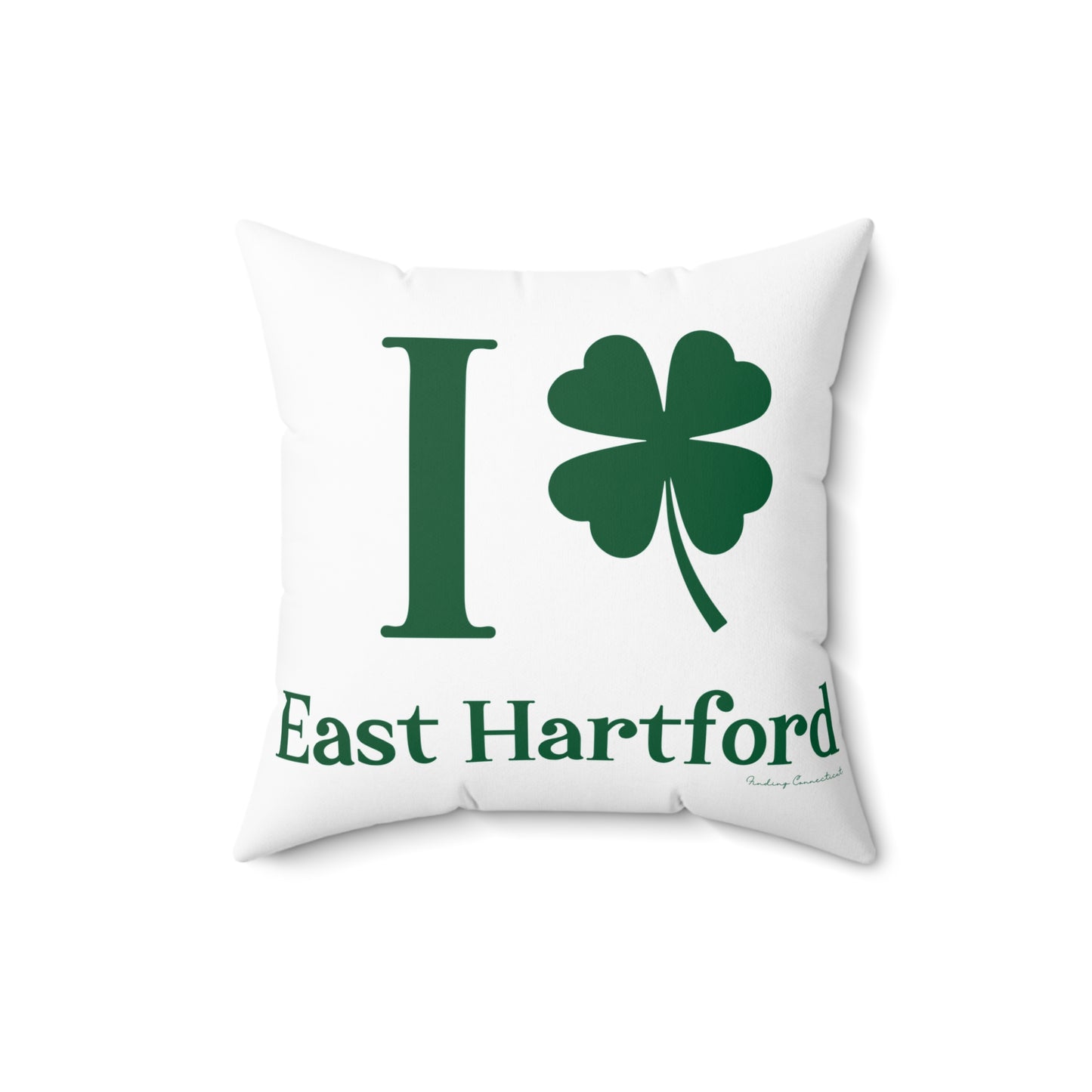 I Clover East Hartford Spun Polyester Square Pillow