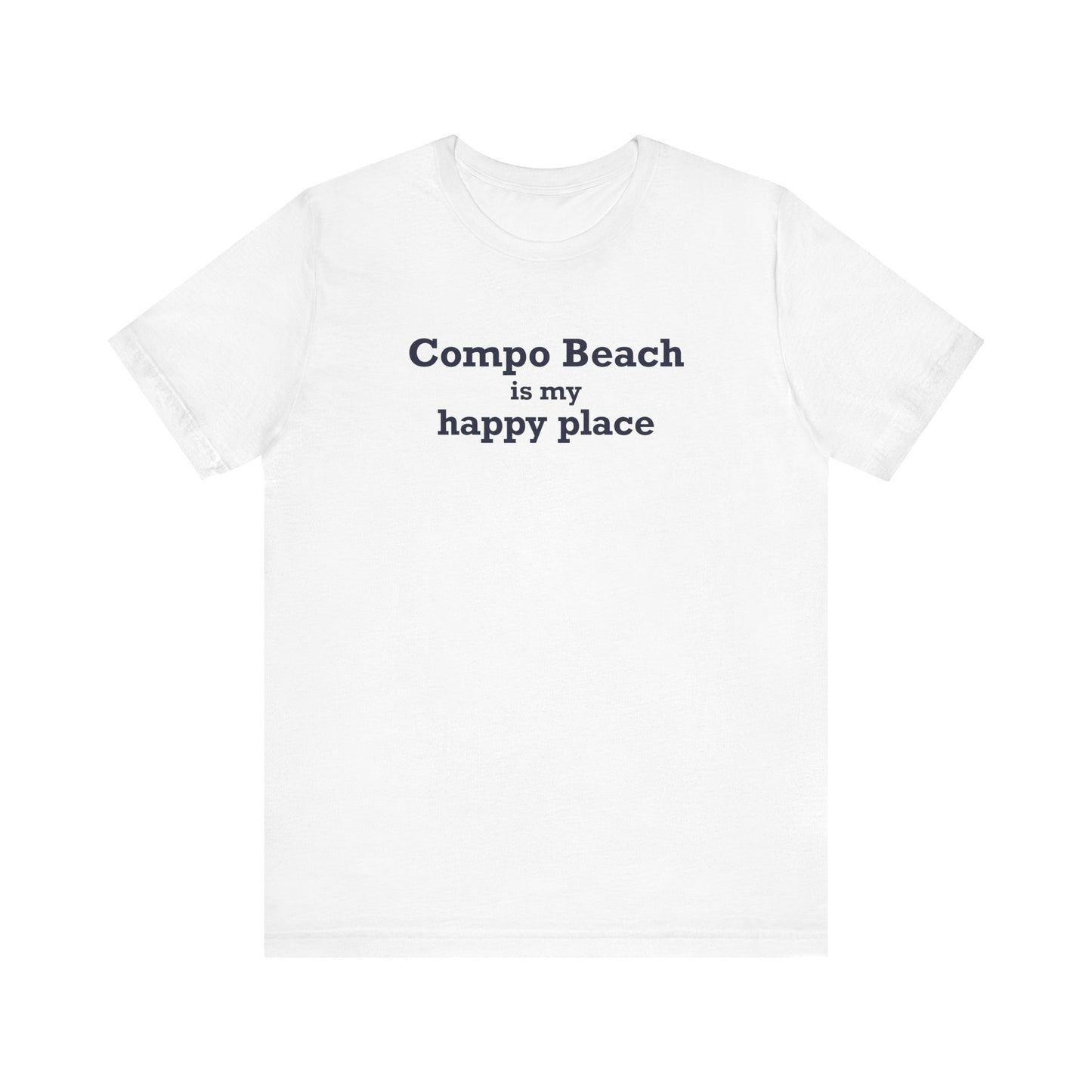 Compo Beach Is My Happy Place Unisex Jersey Short Sleeve T-Shirt