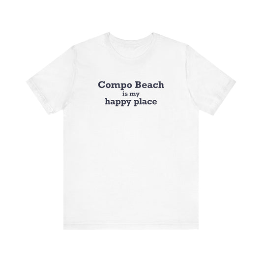 Compo Beach Is My Happy Place Unisex Jersey Short Sleeve T-Shirt