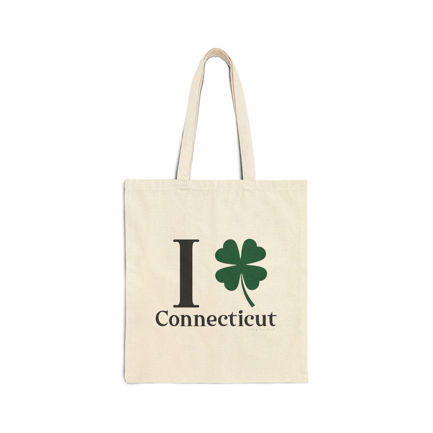 I Clover Connecticut  Cotton Canvas Tote Bag