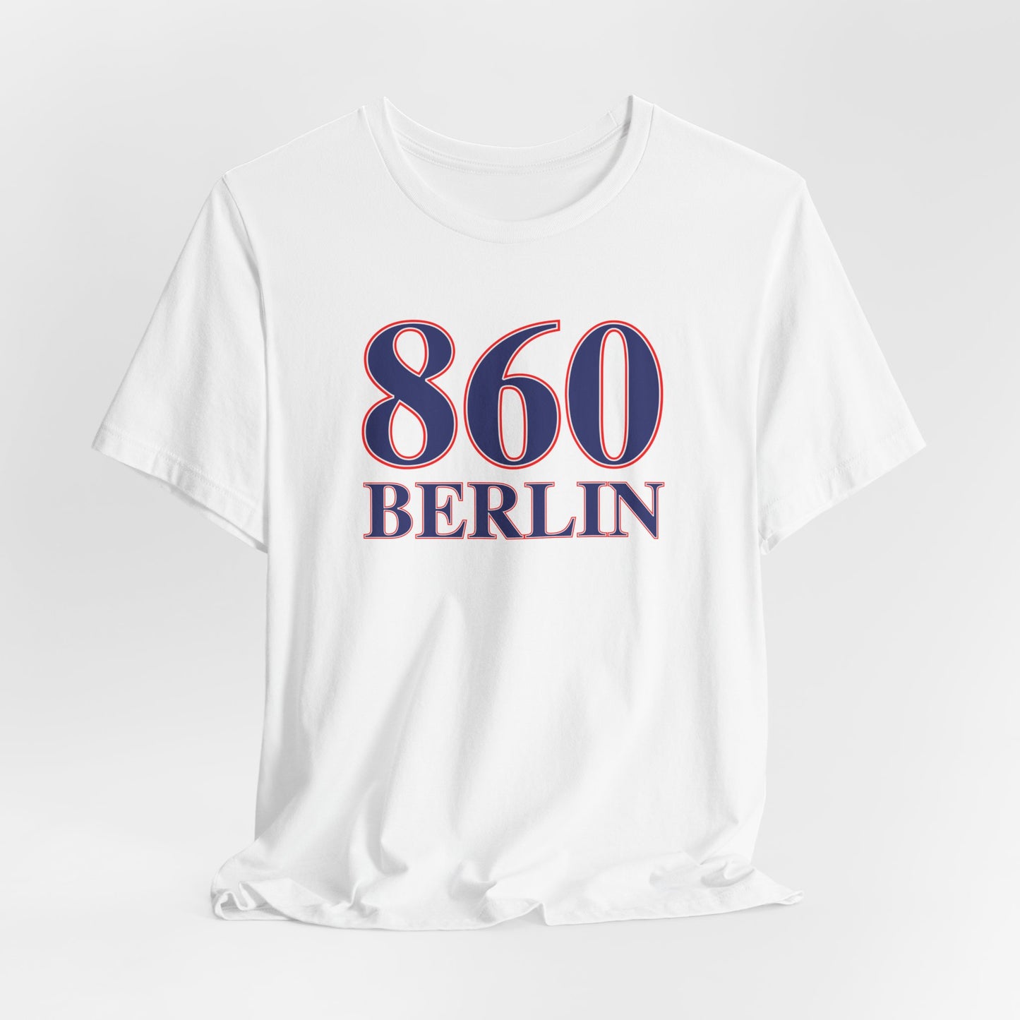 860 Berlin Red White & Blue Unisex Jersey Short Sleeve T-Shirt