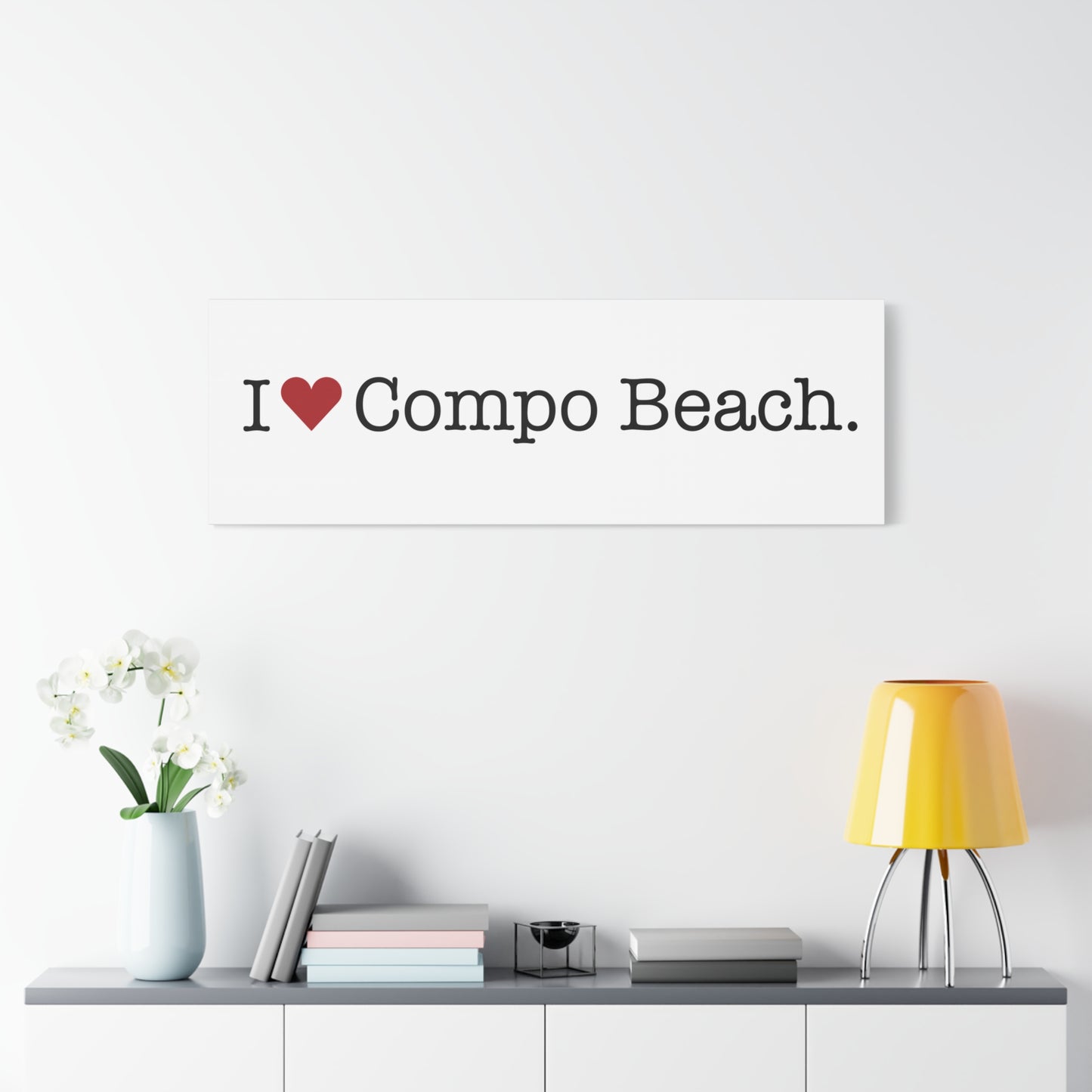 I Heart Compo Beach. Matte Canvas, Stretched, 1.25"