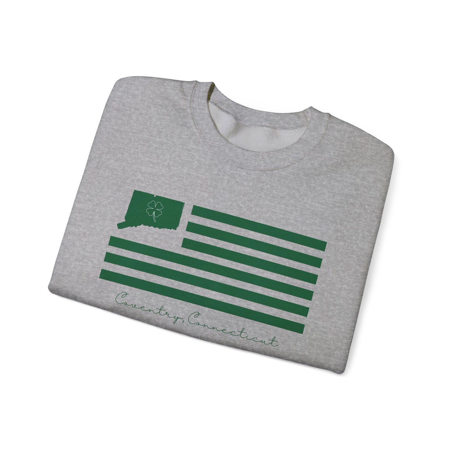 Coventry Connecticut St. Patrick’s Day Flag Unisex Heavy Blend™ Crewneck Sweatshirt