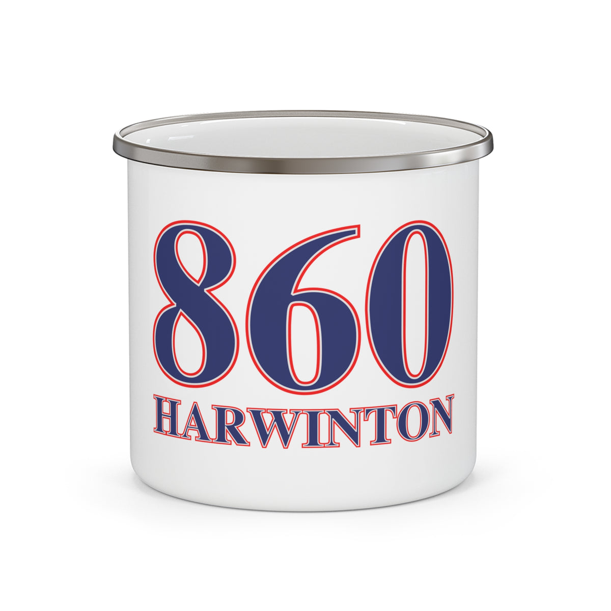 Harwinton Red, White & Blue Enamel Camping Mug