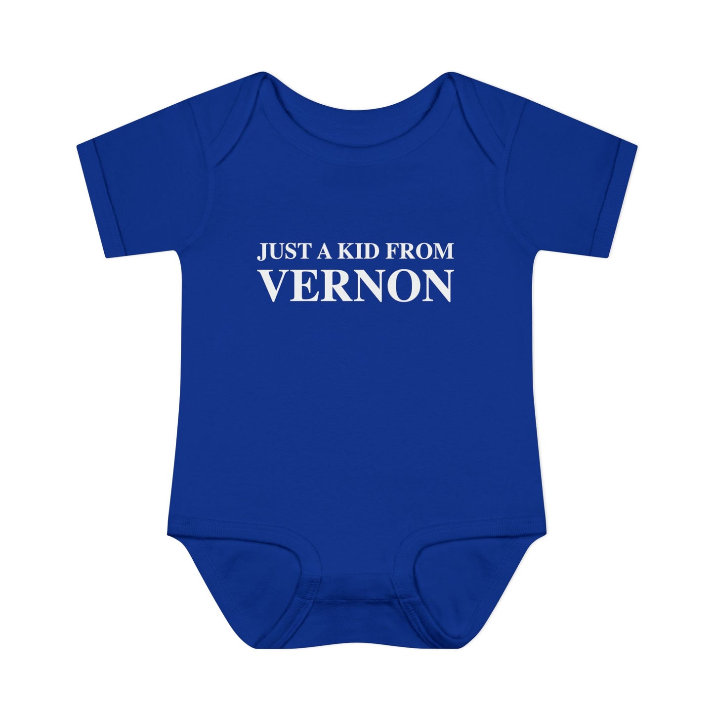 Just a kid from Vernon Infant Baby Rib Bodysuit