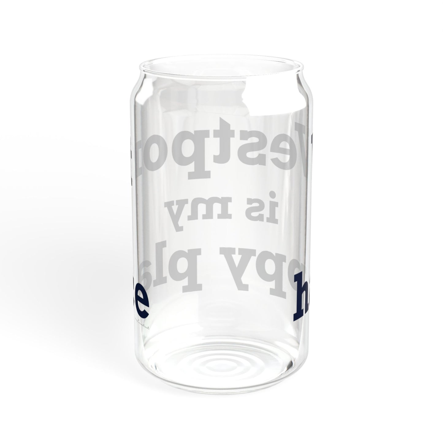 Westport Is My Happy Place Sipper Glass, 16oz