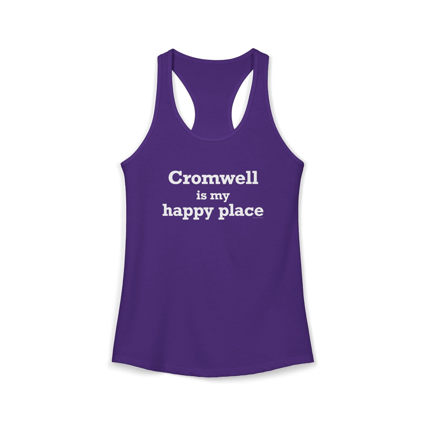Cromwell is My Happy Place Women's Ideal Racerback Tank Top