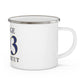 Orange 203 Connecticut Enamel Camping Mug