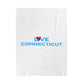 Love Connecticut Velveteen Plush Blanket