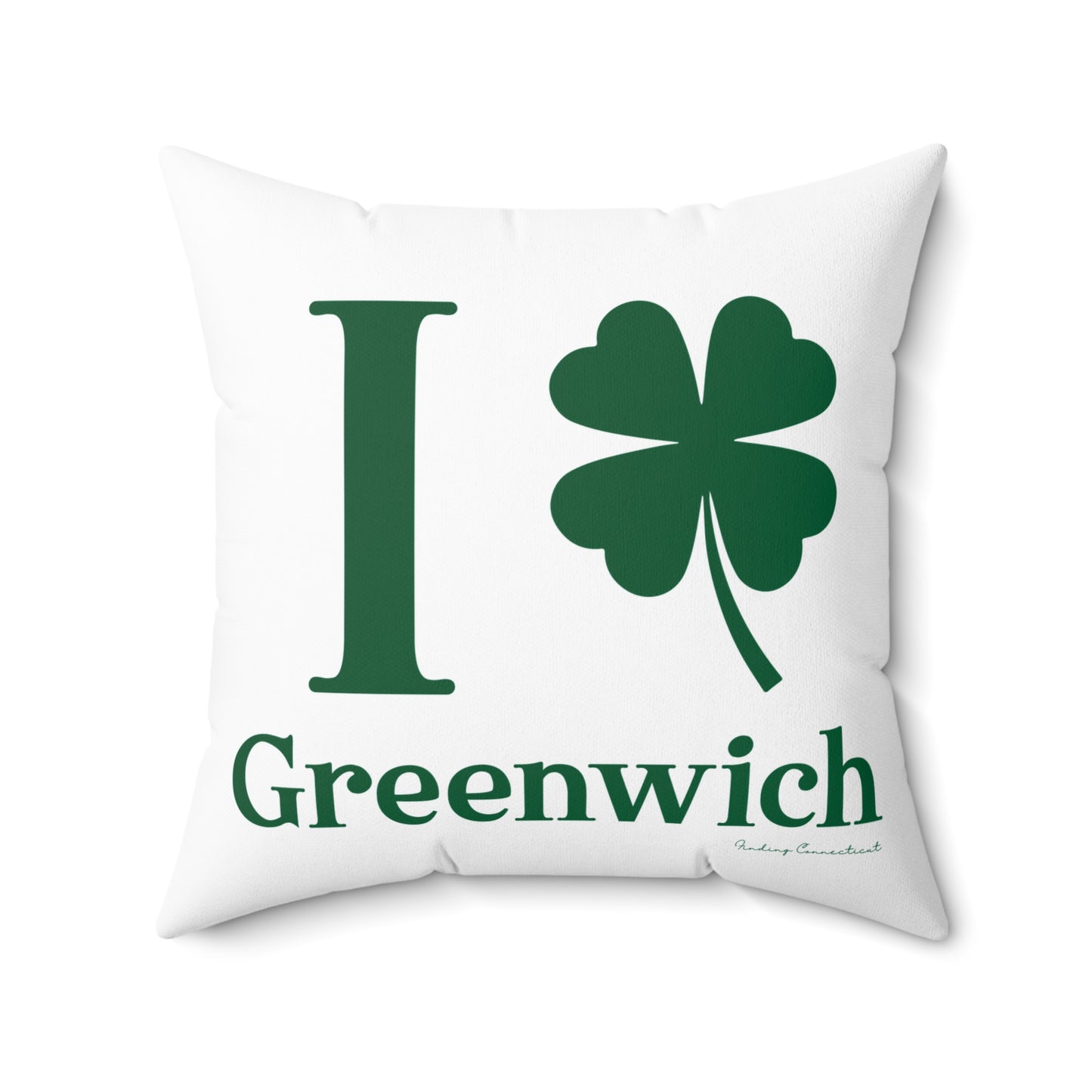 I Clover Greenwich Spun Polyester Square Pillow