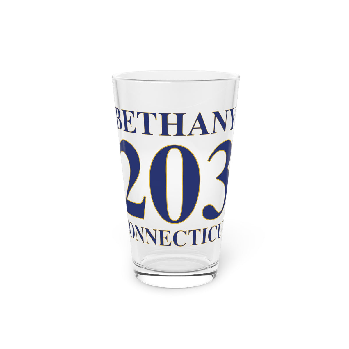 Bethany 203 Connecticut Pint Glass, 16oz