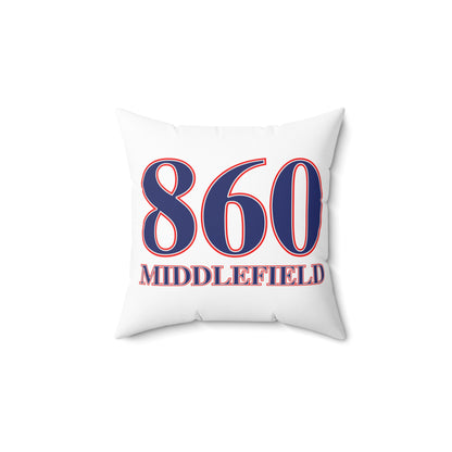 860 Middlefield Red, White & Blue Spun Polyester Square Pillow