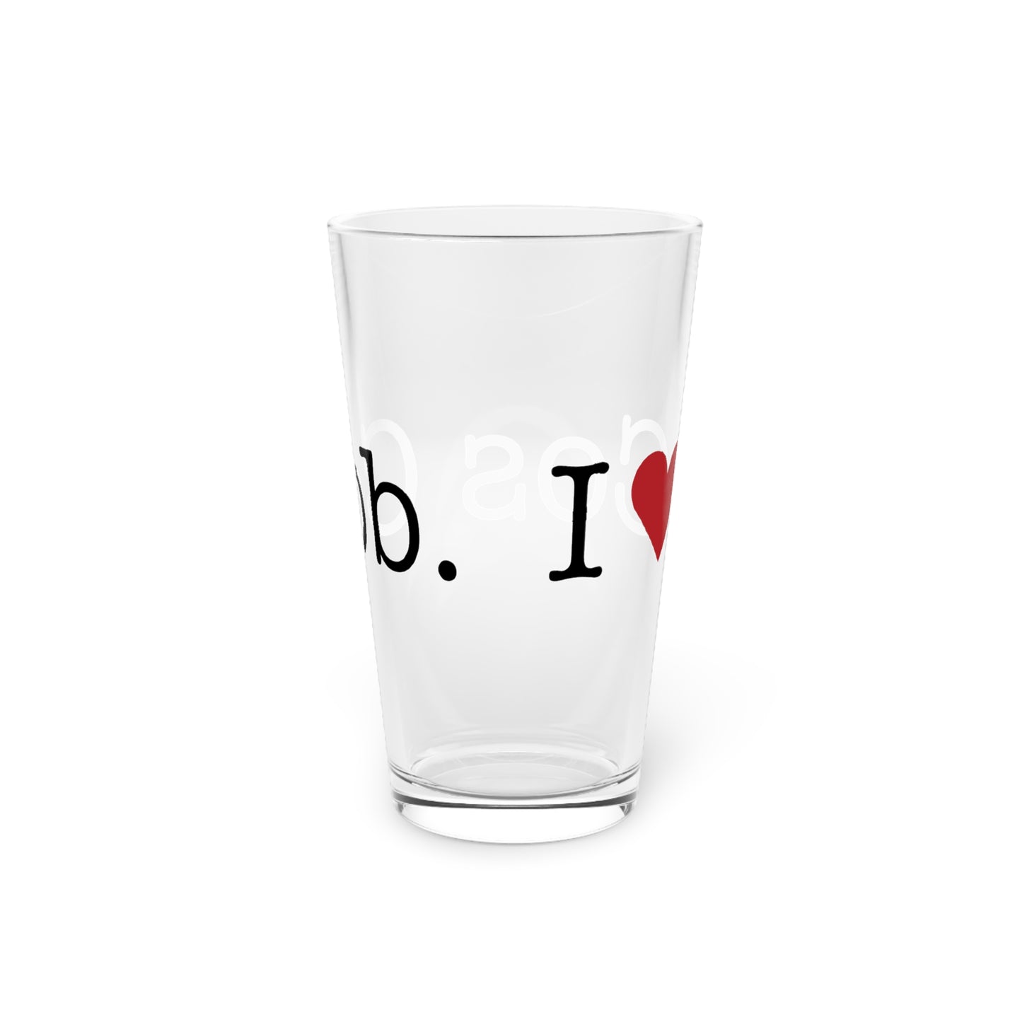 I Heart Cos Cob. Pint Glass, 16oz