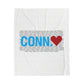 Connecticut Love Velveteen Plush Blanket