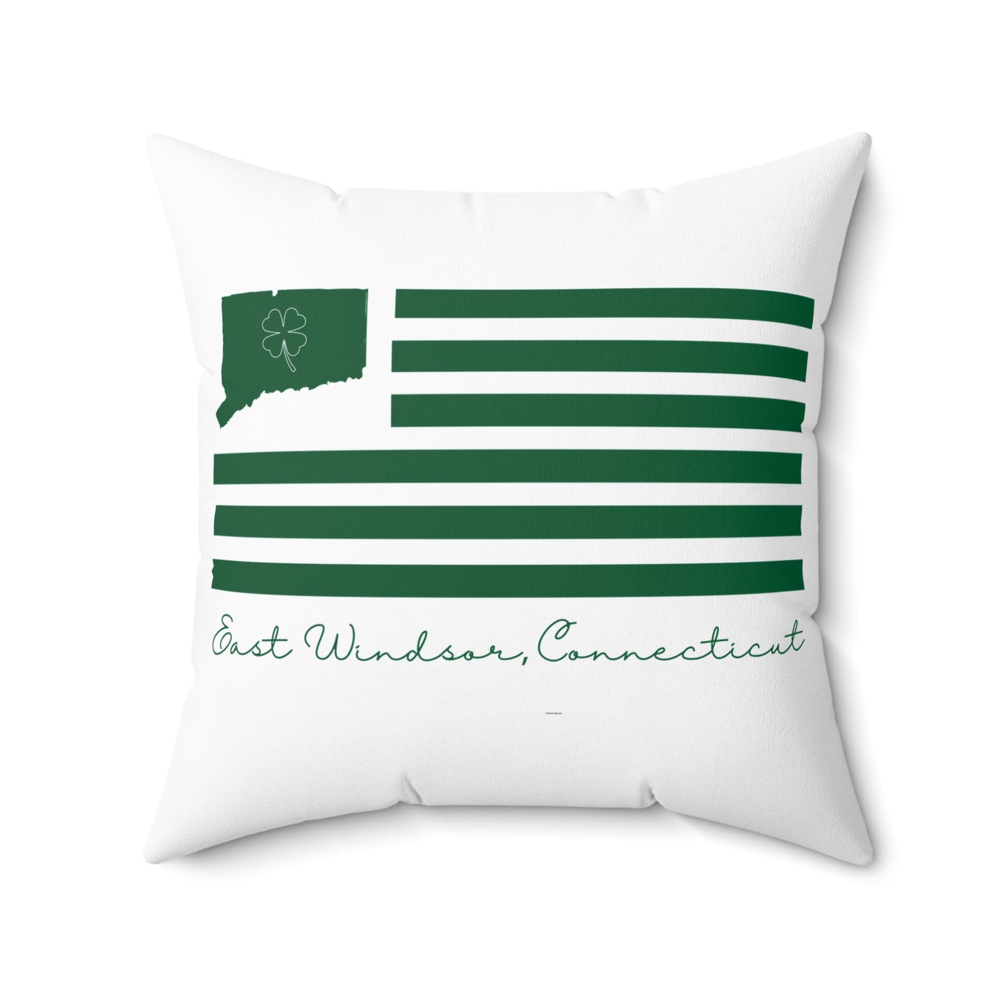 East Windsor St. Patrick’s Day Flag Spun Polyester Square Pillow