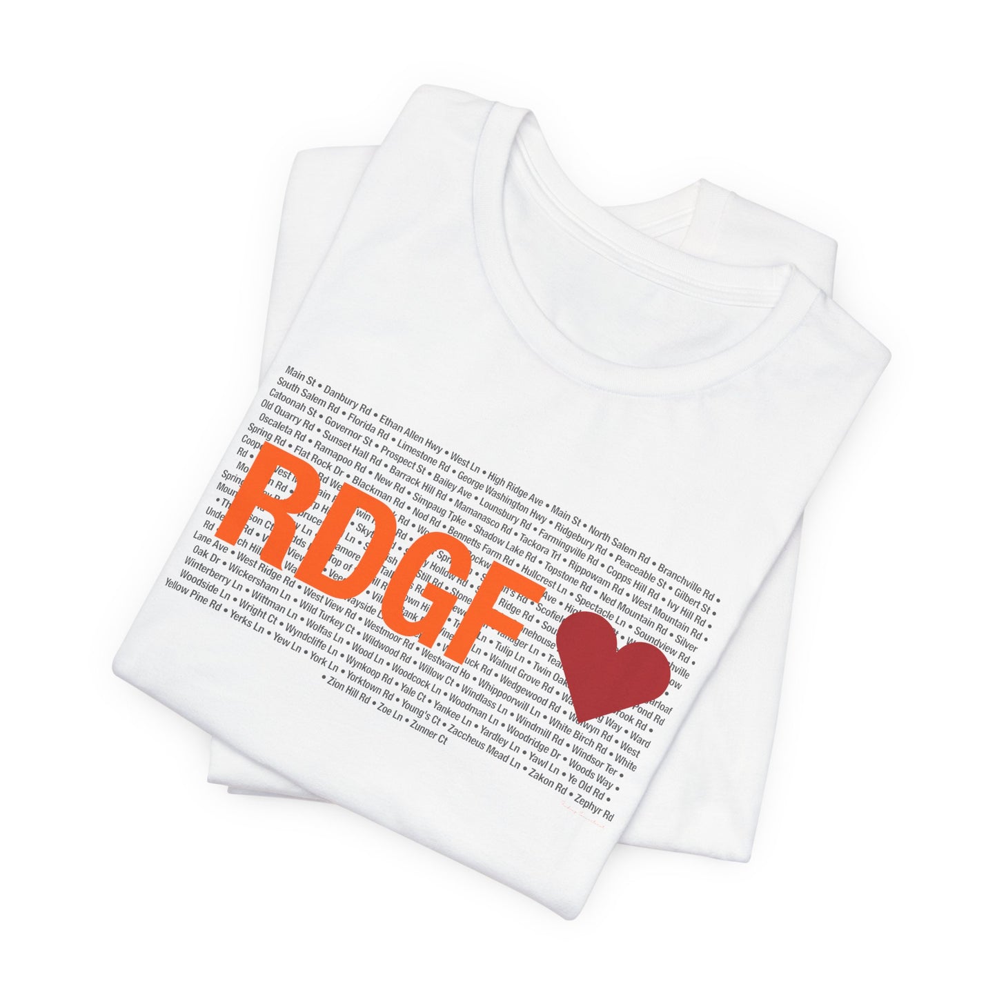 Ridgefield Love Unisex Jersey Short Sleeve T-Shirt