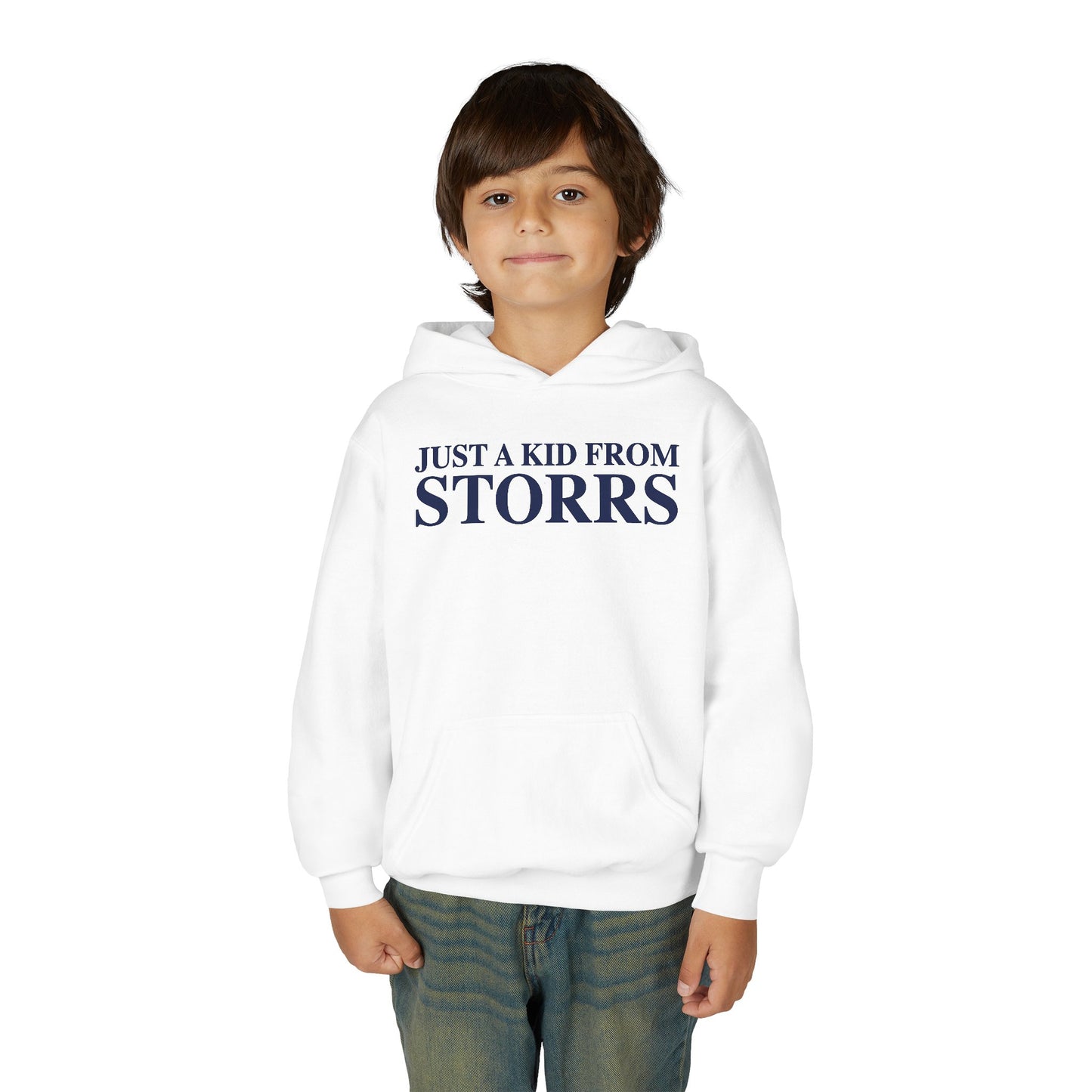 Just a kid from Storrs Youth Heavy Blend Hooded Sweatshirt