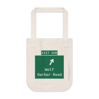 Vintage WCP Exit 55B Sign Organic Canvas Tote Bag