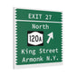 Vintage Merritt Parkway Exit 27 Sign Matte Canvas, Stretched, 1.25"