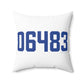 06483 Seymour Connecticut Zip Code Polyester Square Pillow