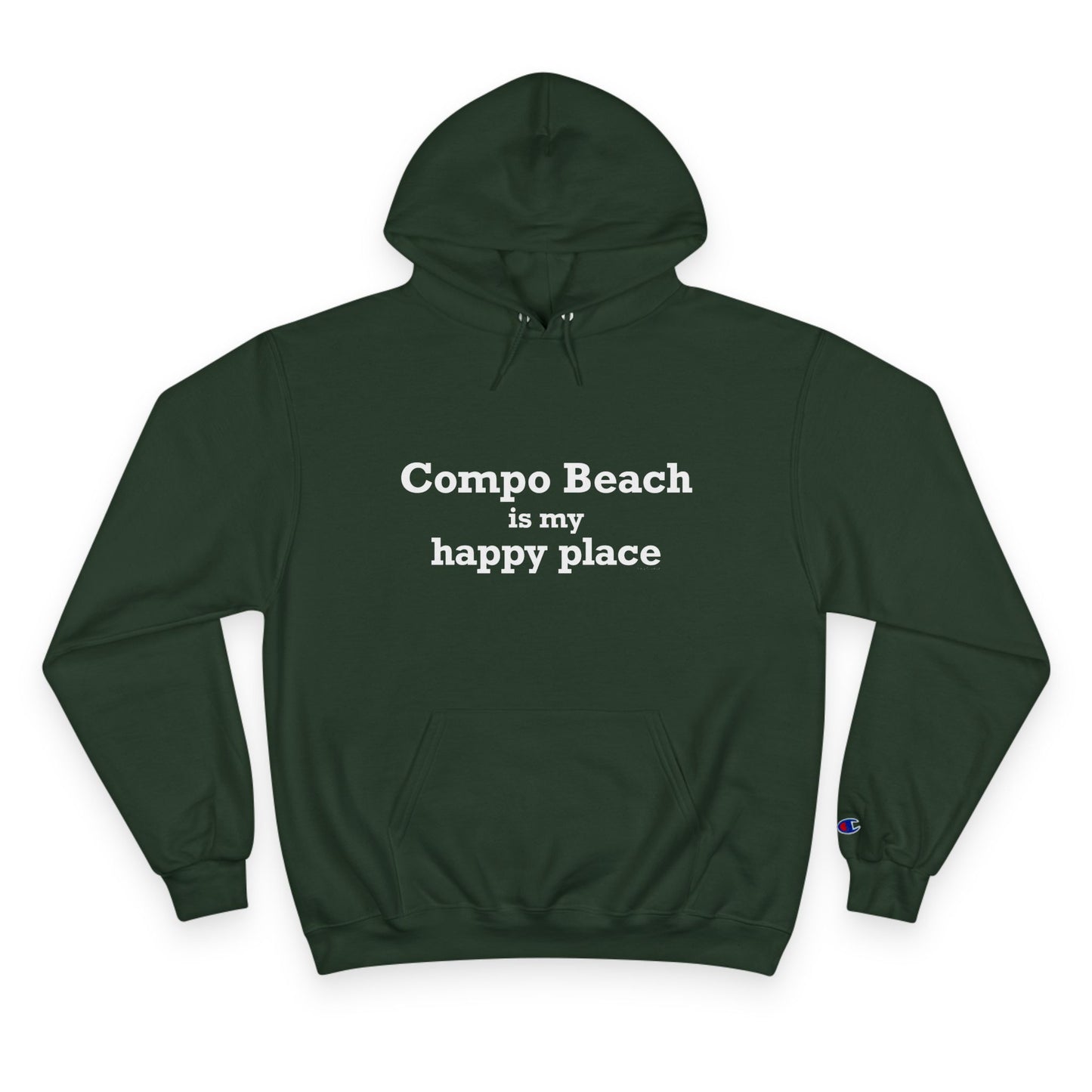 Compo Beach Is My Happy Place Champion Hoodie Sweatshirt