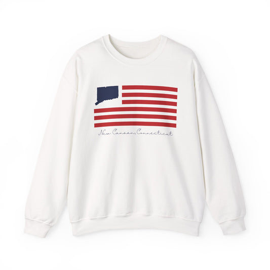 New Canaan Connecticut Flag Unisex Heavy Blend™ Crewneck Sweatshirt