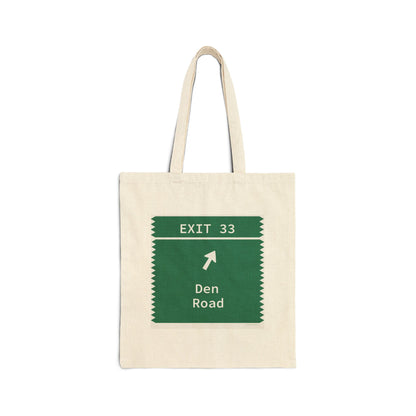 Vintage Merritt Parkway Exit 33 Sign Cotton Canvas Tote Bag