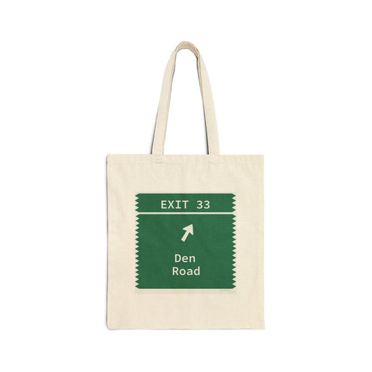 Vintage Merritt Parkway Exit 33 Sign Cotton Canvas Tote Bag