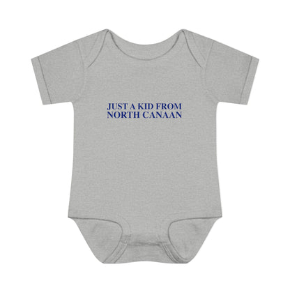Just a kid from North Canaan Infant Baby Rib Bodysuit