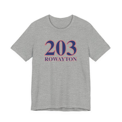 203 Rowayton Red, White & Blue Unisex Jersey Short Sleeve T-Shirt