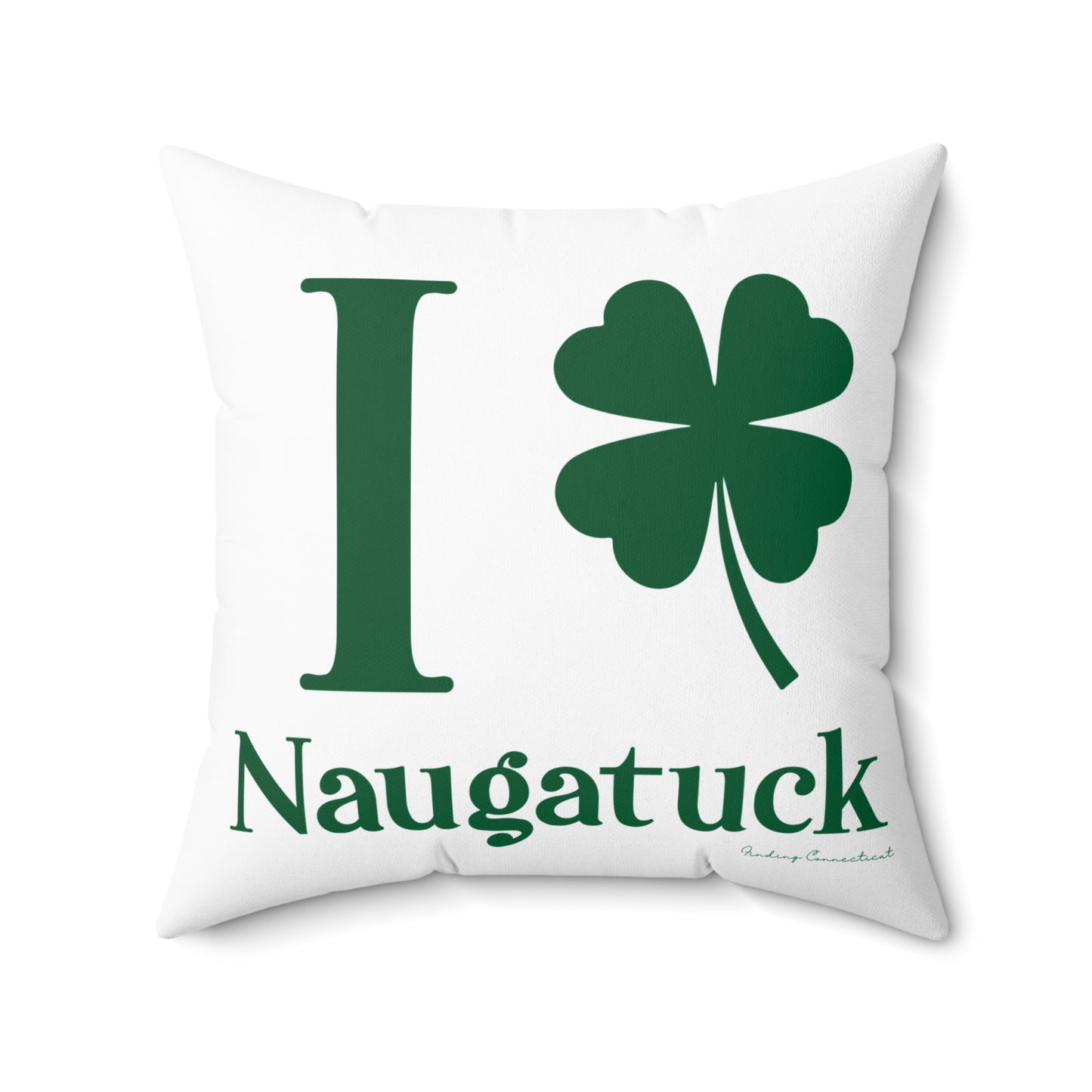 I Clover Naugatuck Spun Polyester Square Pillow