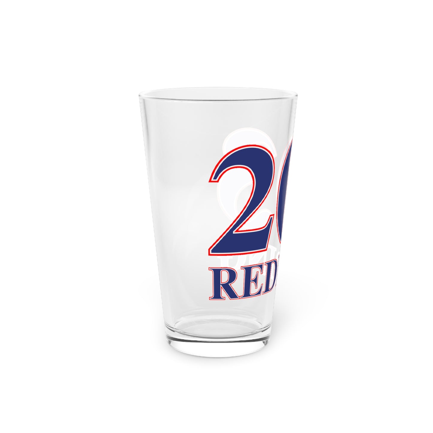 Redding Trumbull Red, White & Blue Pint Glass, 16oz