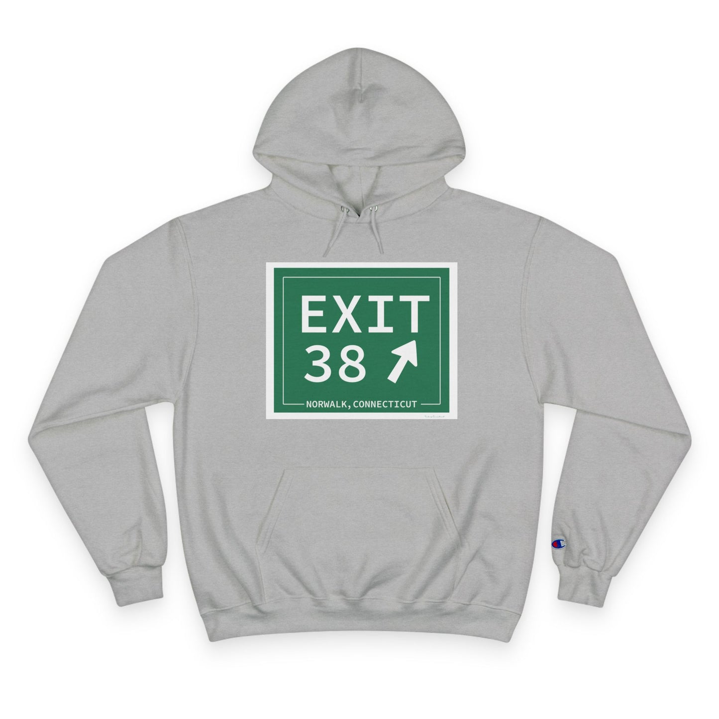 Vintage Exit 38 Merritt Parkway Sign Champion Hoodie