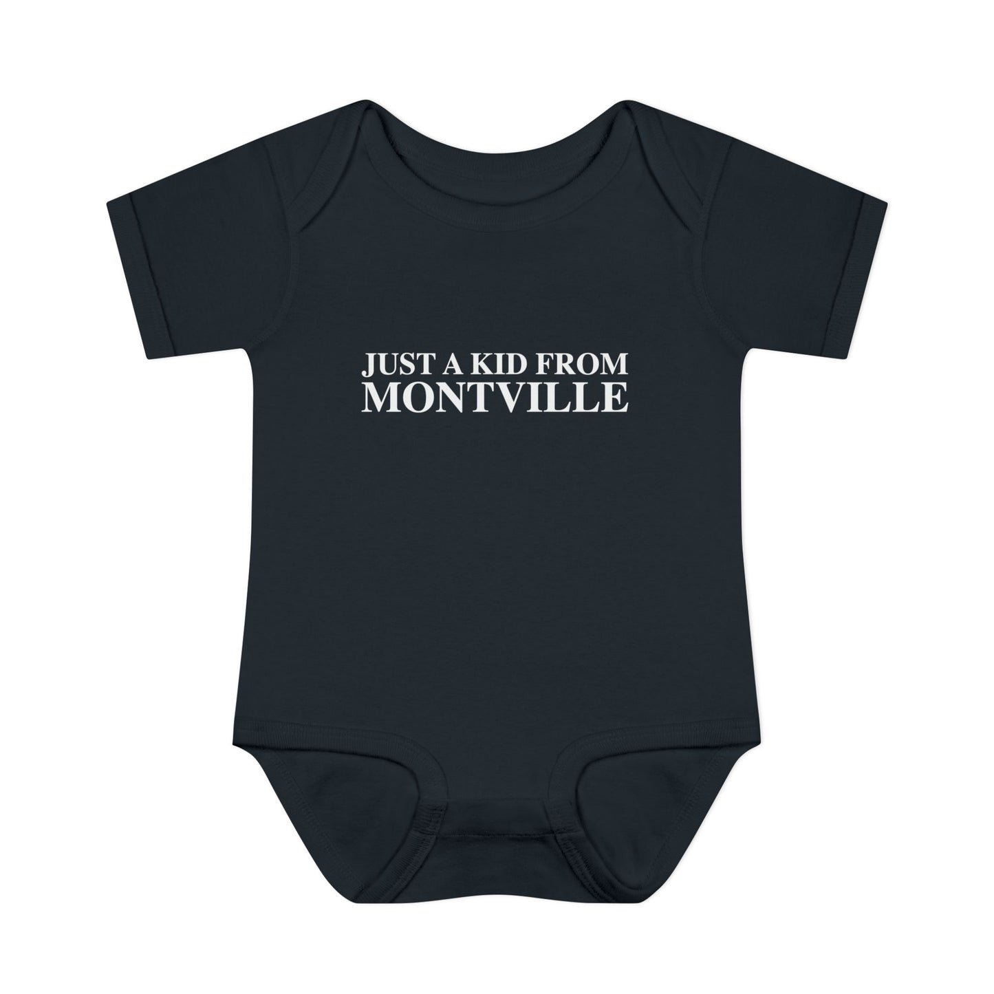 Just a kid from Montville Infant Baby Rib Bodysuit