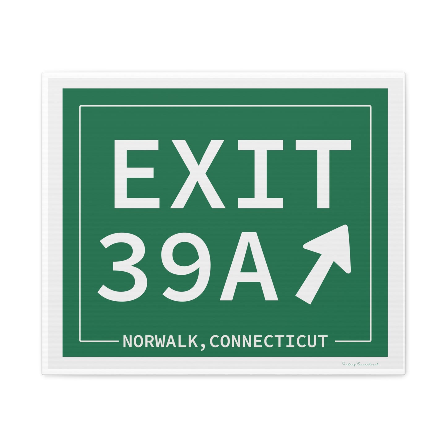 Vintage Exit 39A Merritt Parkway Sign Matte Canvas, Stretched, 1.25"