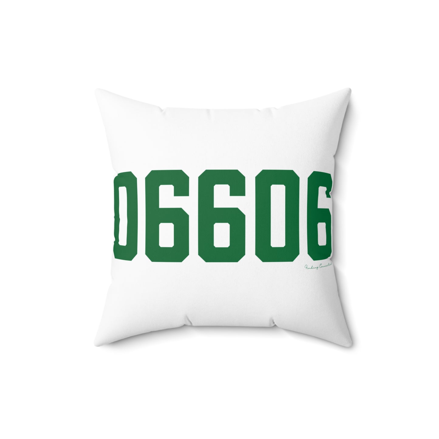 06606 Bridgeport Connecticut Zip Code Spun Polyester Square Pillow