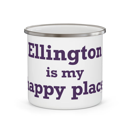 Ellington is My Happy Place Enamel Camping Mug