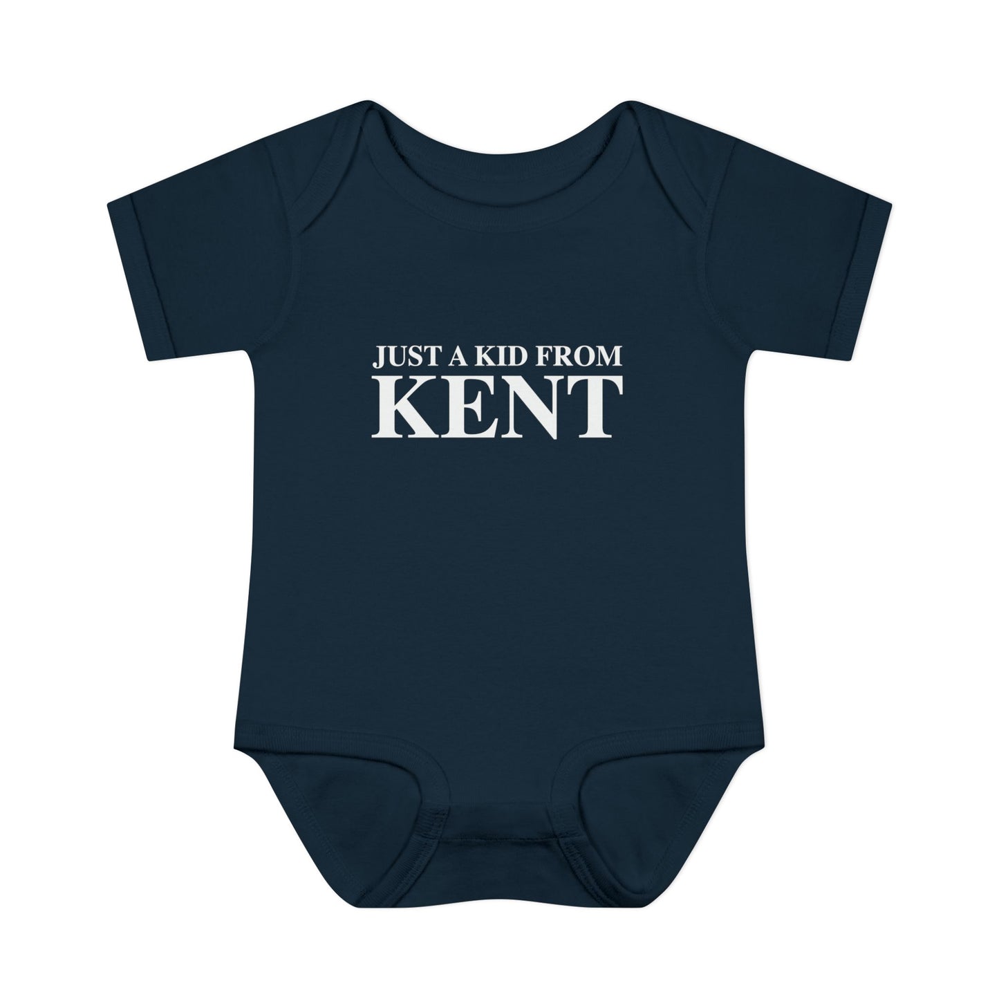 Just a kid from Kent Infant Baby Rib Bodysuit