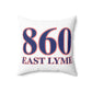 860 East Lyme Red, White & Blue Spun Polyester Square Pillow
