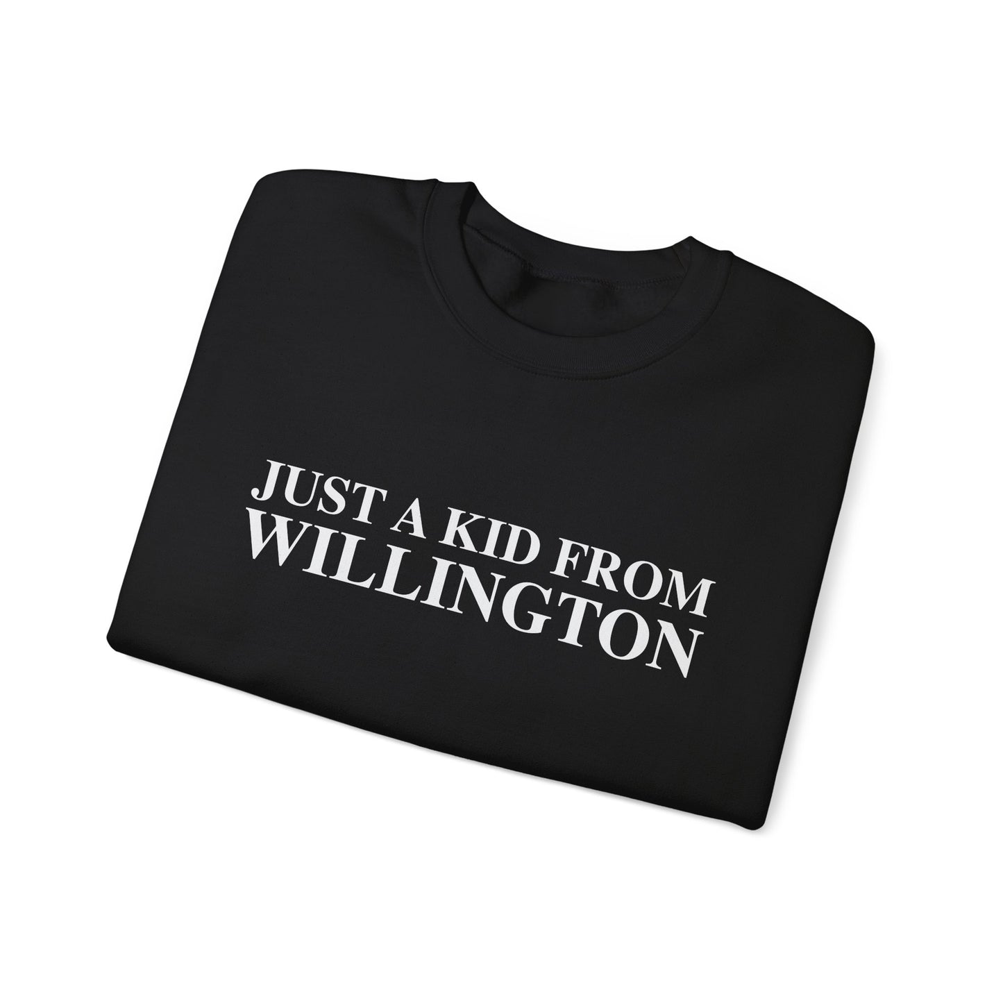 Just a kid from Willington Unisex Heavy Blend™ Crewneck Sweatshirt