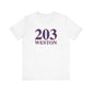 203 Weston Red White & Blue Unisex Jersey Short Sleeve T-Shirt