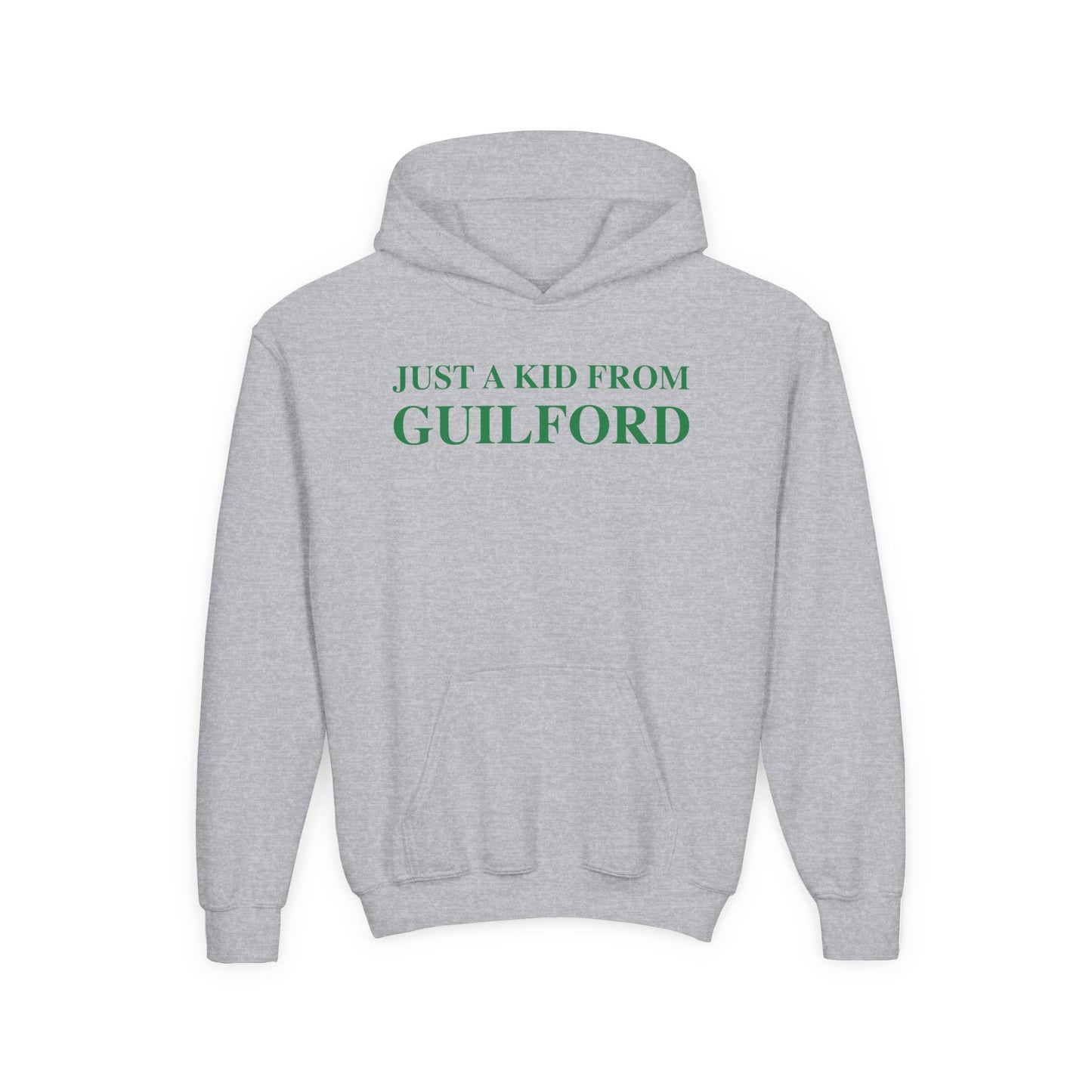 Just a kid from Guilford Youth Heavy Blend Hooded Sweatshirt
