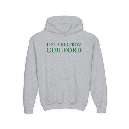 Just a kid from Guilford Youth Heavy Blend Hooded Sweatshirt