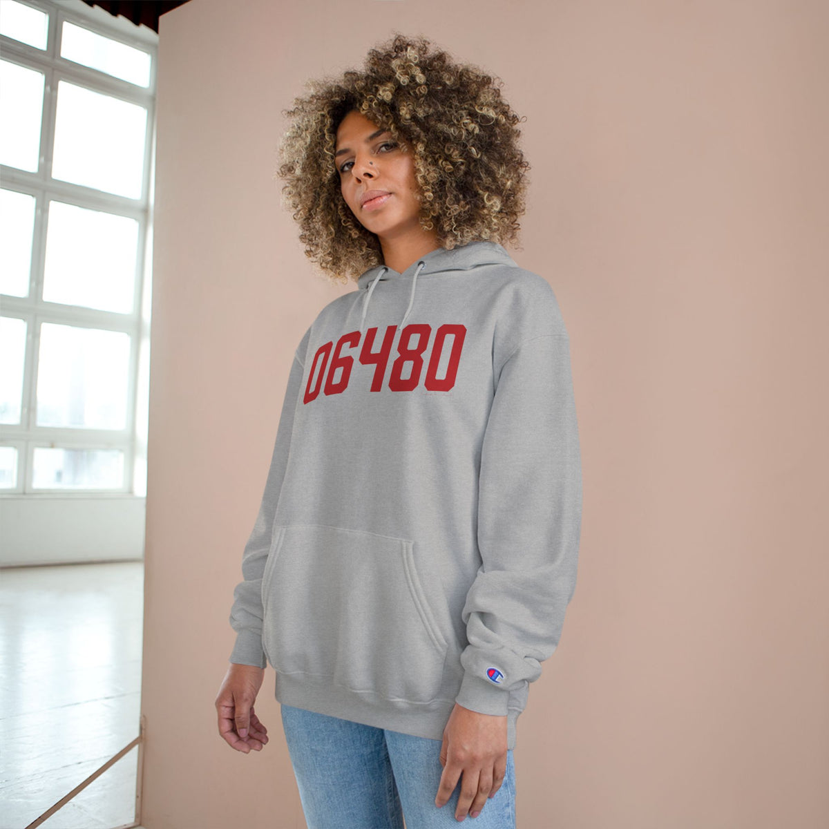 06480 Portland Connecticut Zip Code Champion Hoodie