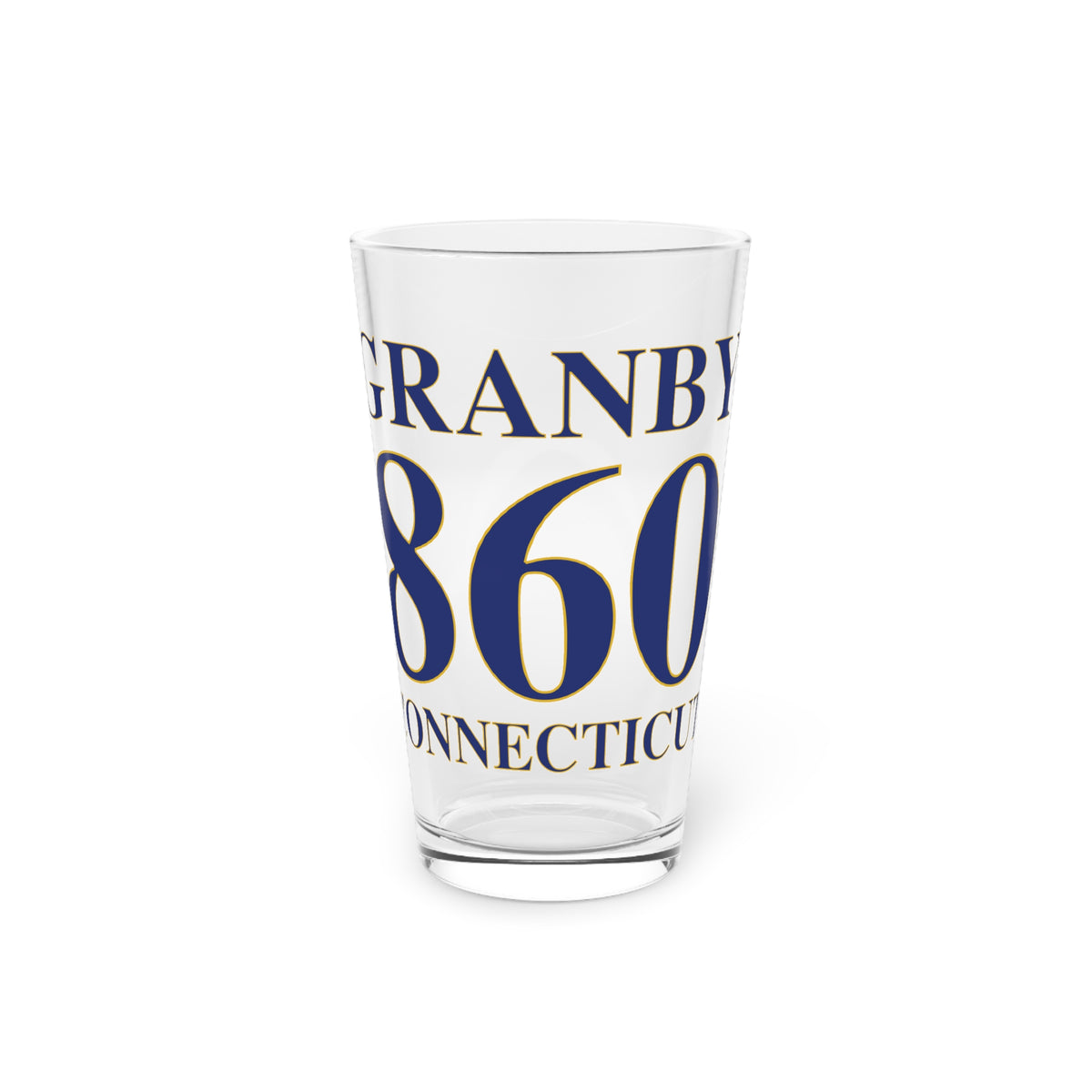 Granby 860 Connecticut Pint Glass, 16oz