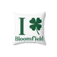 I Clover Bloomfield Spun Polyester Square Pillow