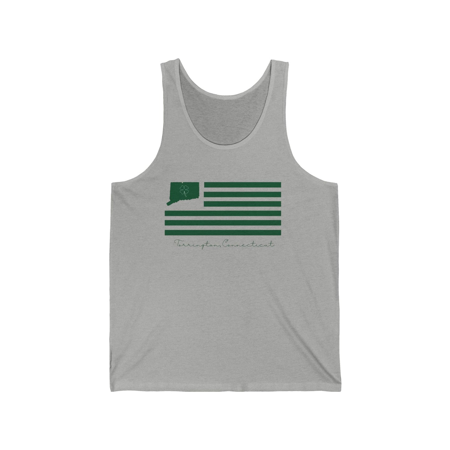 Torrington Connecticut St Patrick’s Day Flag Unisex Jersey Tank Top